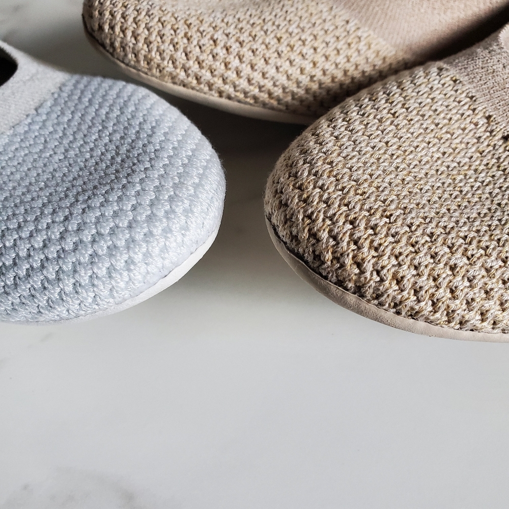 LOT OF 3 Allbirds Women's Ballerina Flats Tree Breezers 11W Beige, White, Grey - Picture 10 of 16